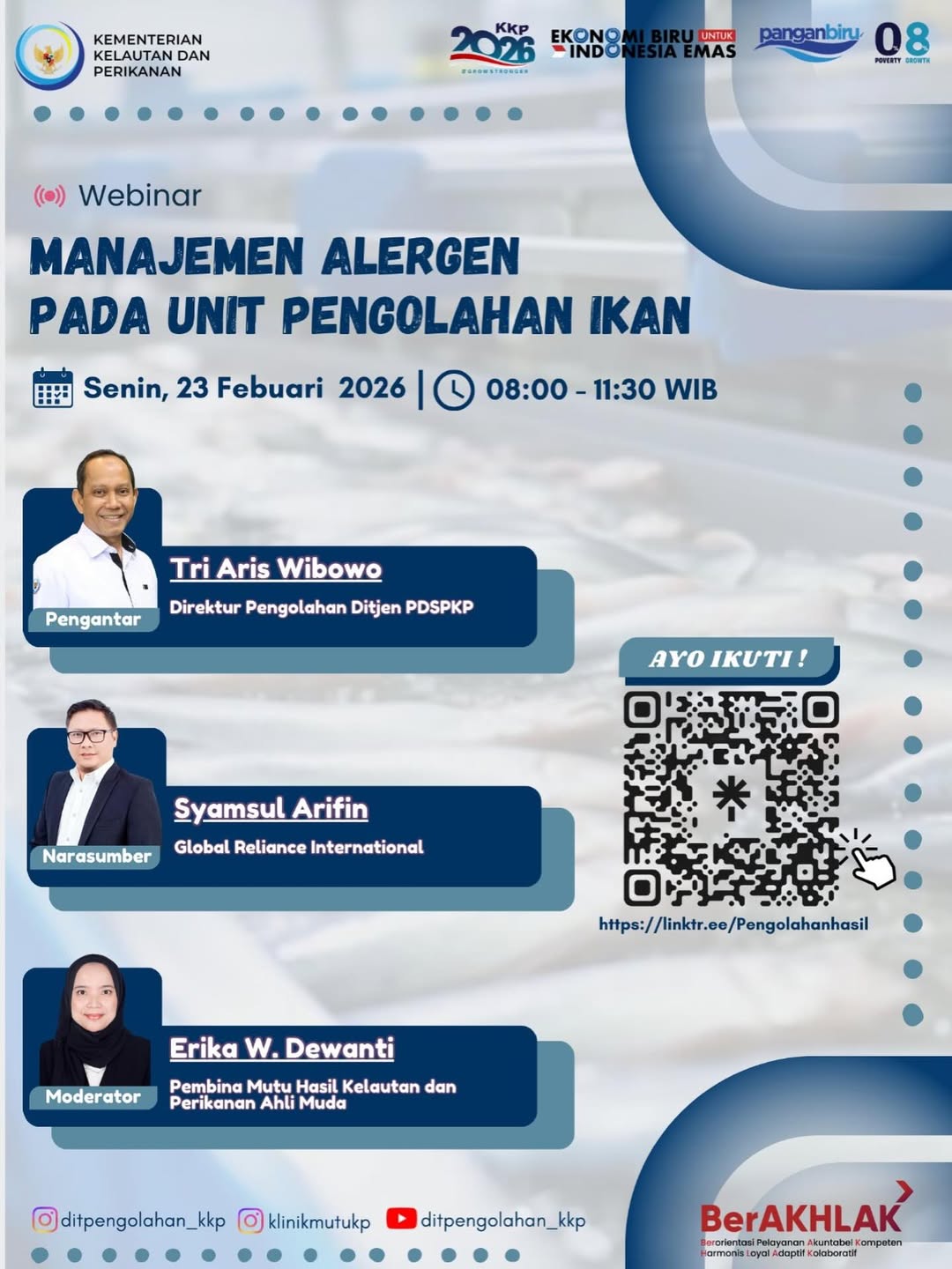 Webinar Manajemen Alergen pada Unit Pengolahan Ikan