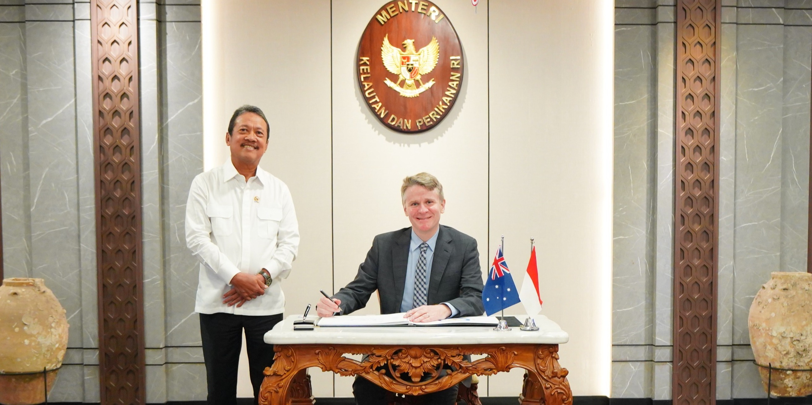 Indonesia - Australia Siap Berkolaborasi Kembangkan Budidaya Perikanan Tematik di Pedesaan