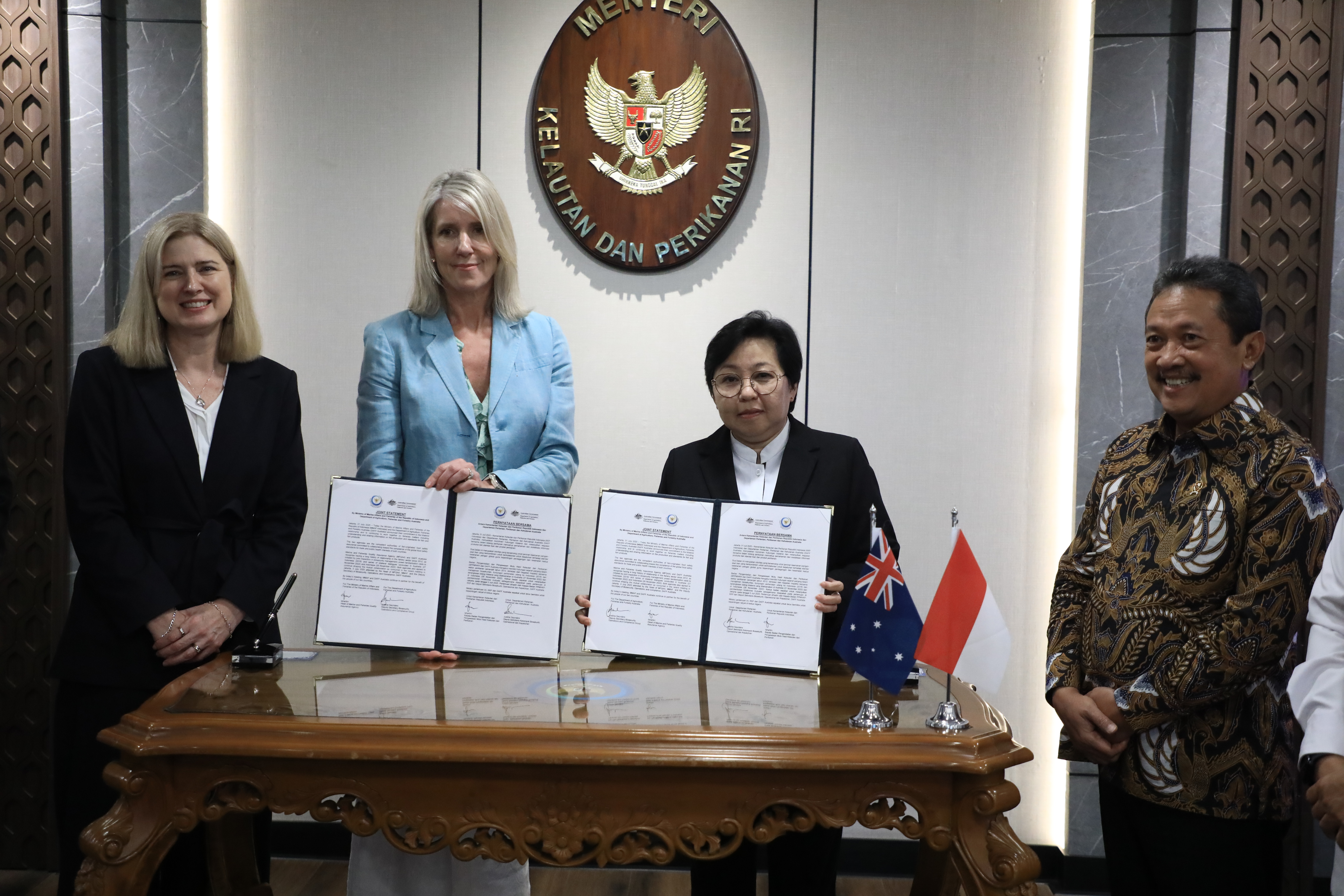 Indonesia dan Australia Tandatangani Joint Statement di Bidang Mutu dan Keamanan Hasil Perikanan