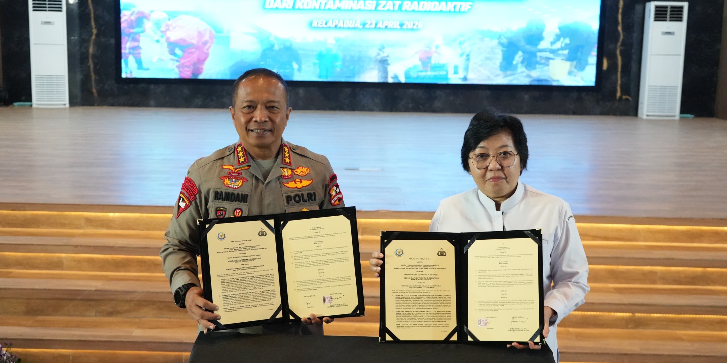 KKP-Brimob Teken Kerjasama Amankan Produk Perikanan dari Kontaminasi Radioaktif