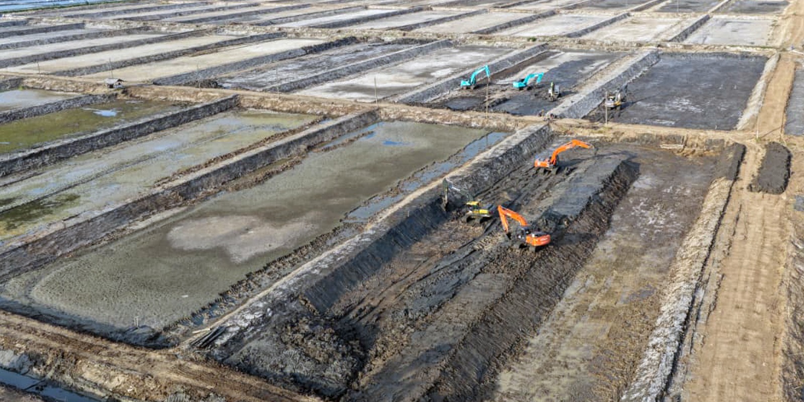 Progres Pembangunan Kolam ukuran 4000 meter persegi BINS Karawang