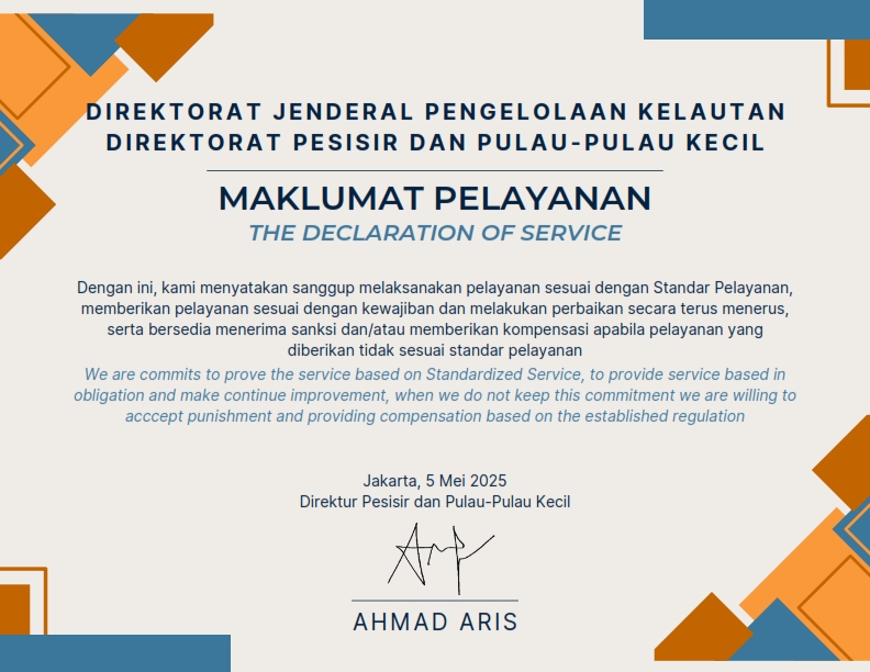 Maklumat Pelayanan Direktorat Pesisir dan Pulau-pulau Kecil Ditjen Pengelolaan Kelautan