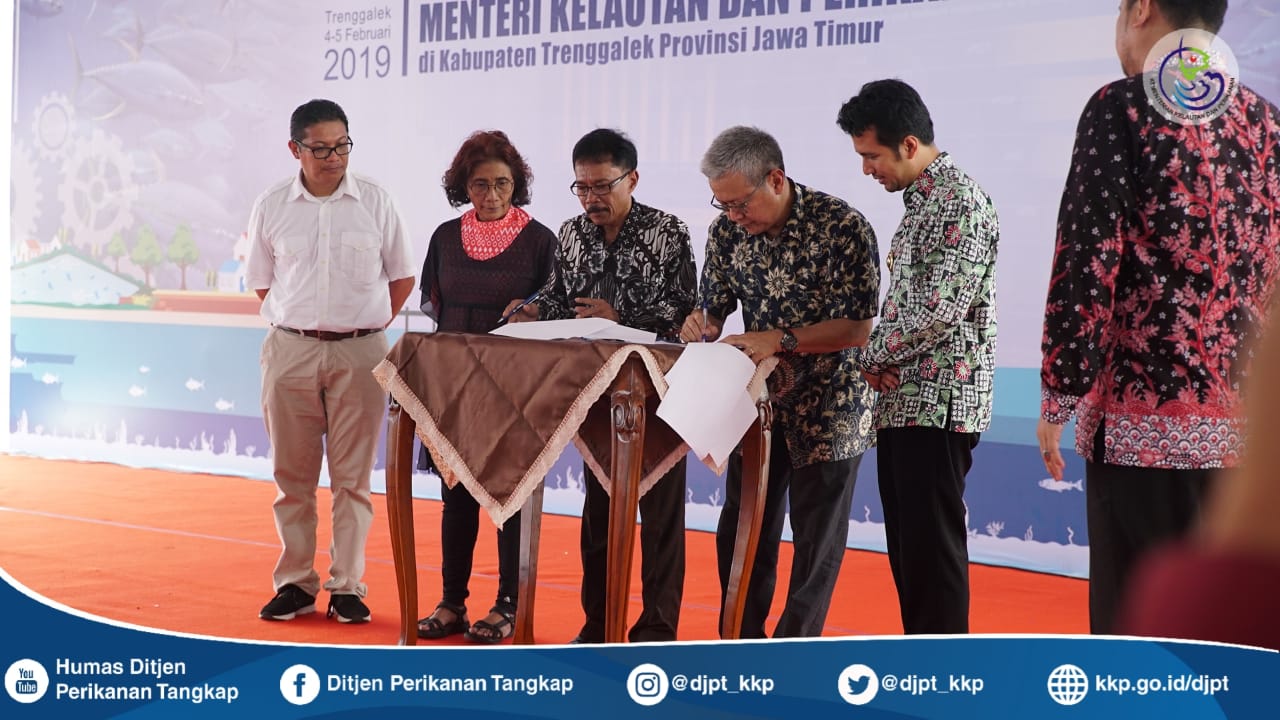 Kunjungan Kerja KKP di PPN Prigi, Trenggalek