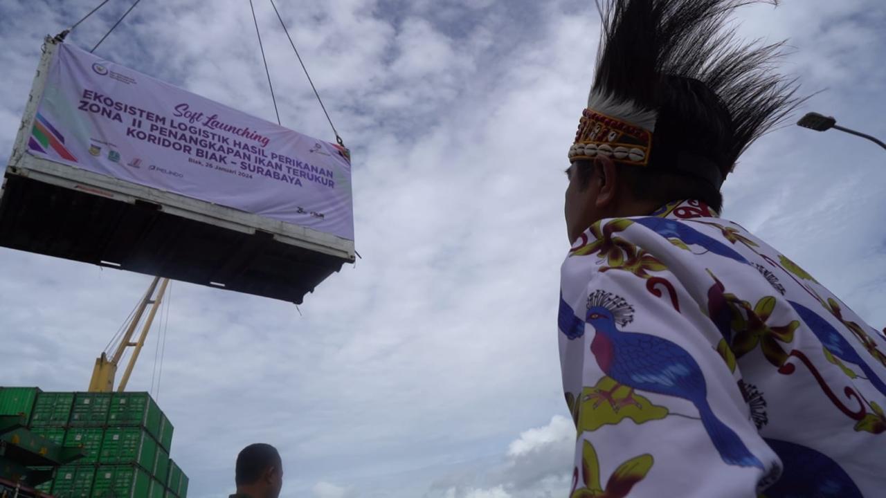soft Launching Ekosistem Logistik Hasil Perikanan Zona II PIT koridor Biak-Surabaya