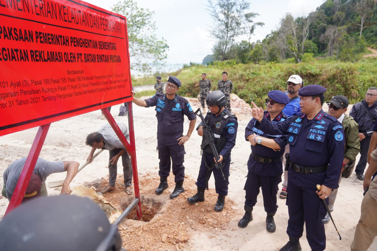 KKP Stop Proyek Tersus Lahan Reklamasi Milik PT. BBP di Lingga Kepulauan Riau