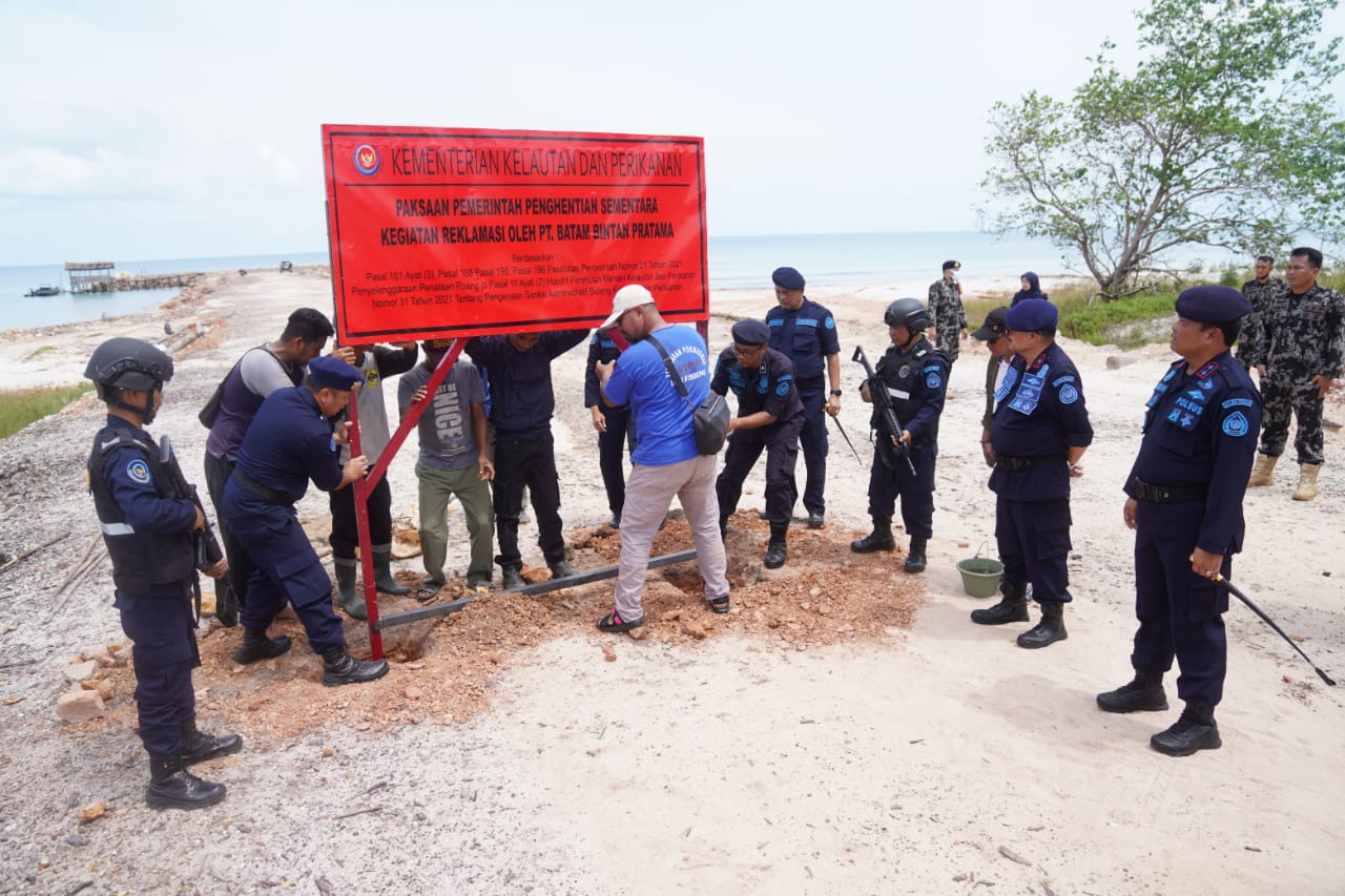 KKP Stop Proyek Tersus Lahan Reklamasi Milik PT. BBP di Lingga Kepulauan Riau