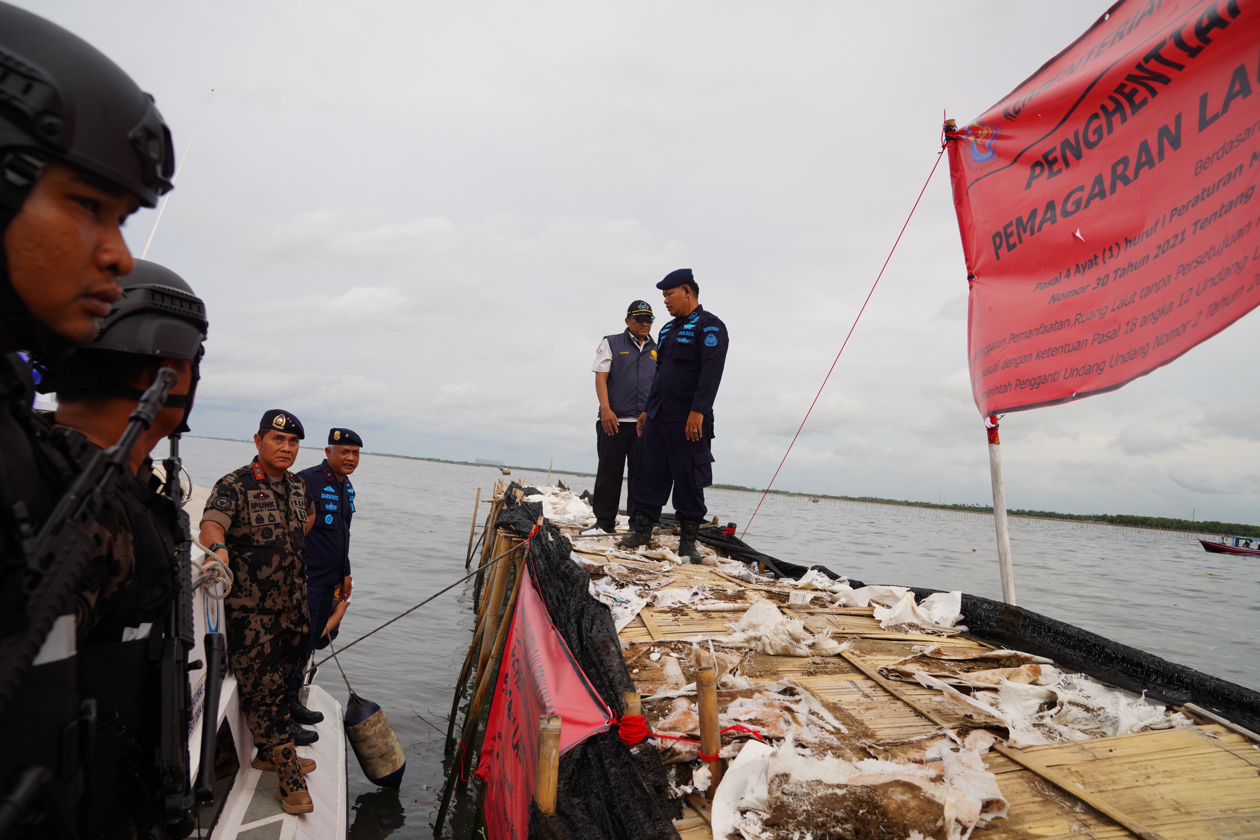 KKP Hentikan Kegiatan Pemagaran Laut Tanpa Izin di Tangerang