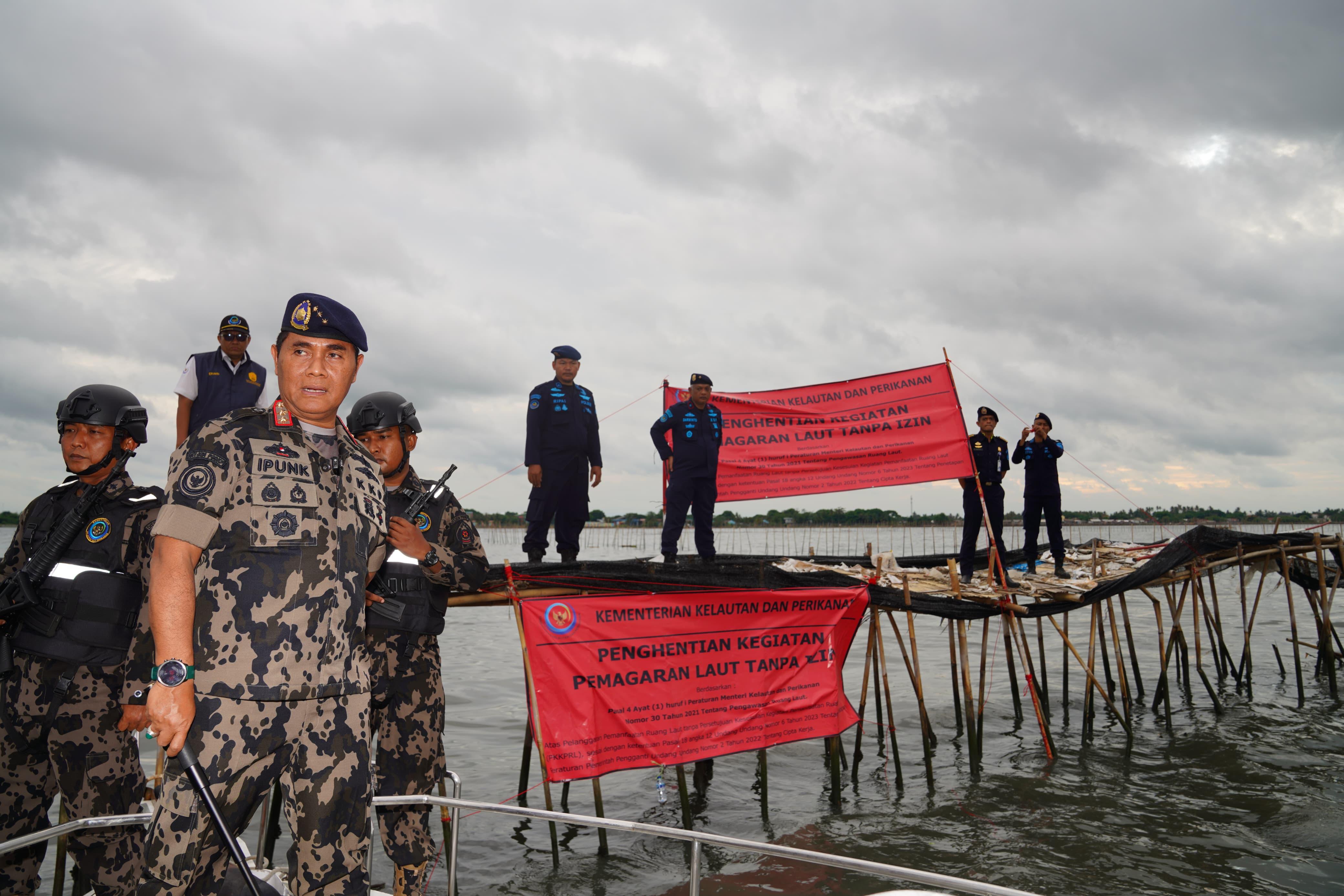KKP Hentikan Kegiatan Pemagaran Laut Tanpa Izin di Tangerang