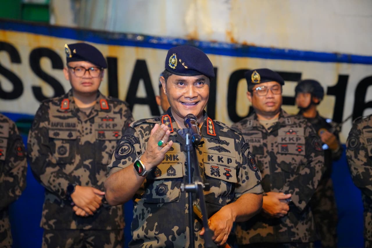 Konferensi Pers KKP Ringkus Kapal Ikan Ilegal Filipina Berukuran 754 GT di Samudera Pasifik