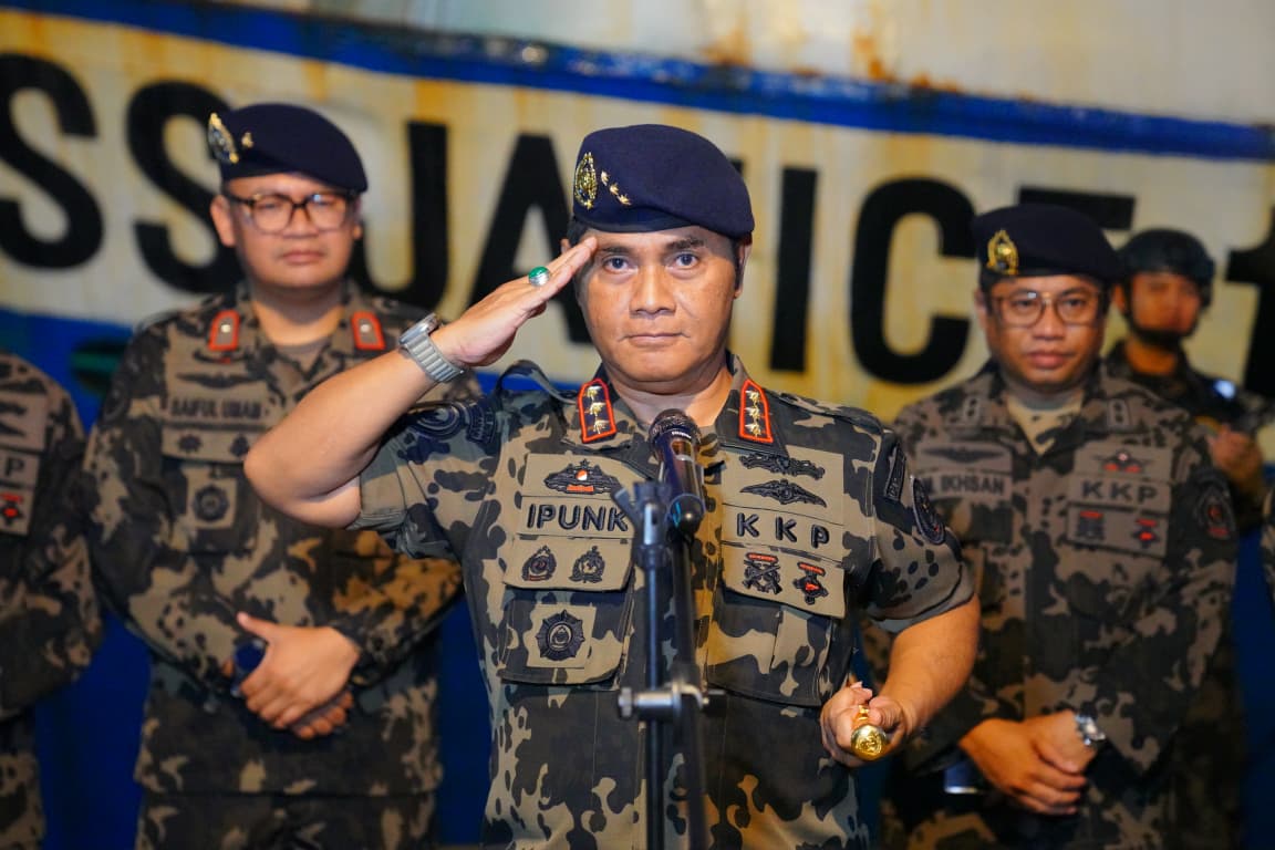 Konferensi Pers KKP Ringkus Kapal Ikan Ilegal Filipina Berukuran 754 GT di Samudera Pasifik
