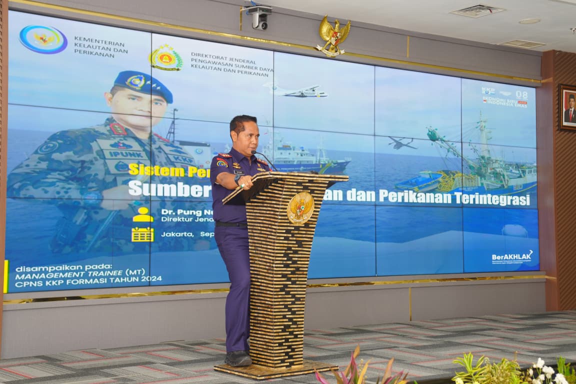 Dirjen PSDKP Memberikan Materi Pada Saat Management Trainee CPNS KKP Formasi Tahun 2024