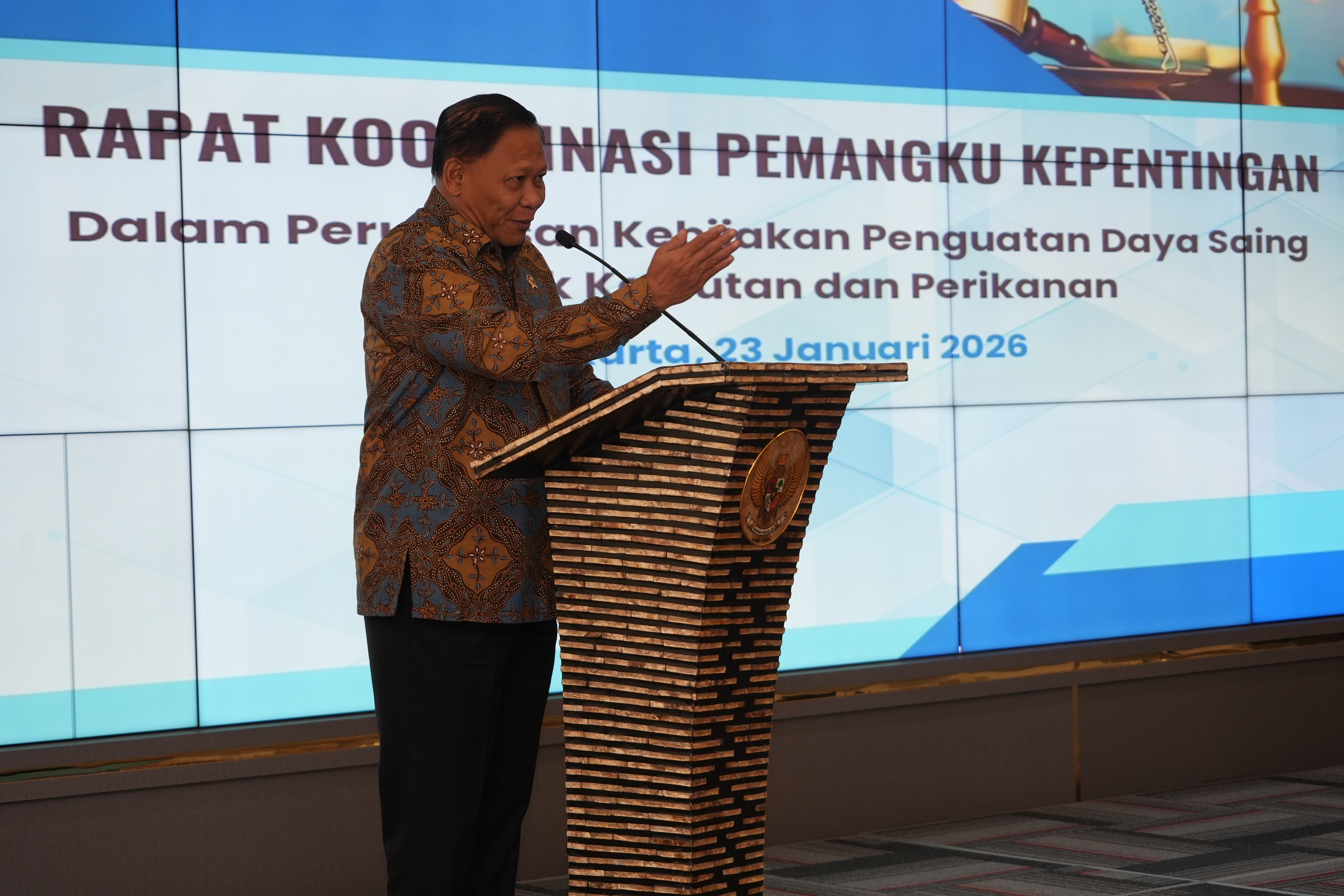 Rapat Koordinasi Pemangku Kepentingan dalam rangka Perumusan Kebijakan Penguatan Daya Saing Produk Kelautan dan Perikanan