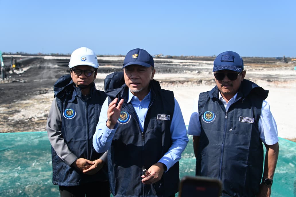 Kunjungan Kerja Menteri Koordinator Pangan bersama Menteri Kelautan dan Perikanan ke kawasan budi daya udang terintegrasi di Sumba Timur, Nusa Tenggara Timur