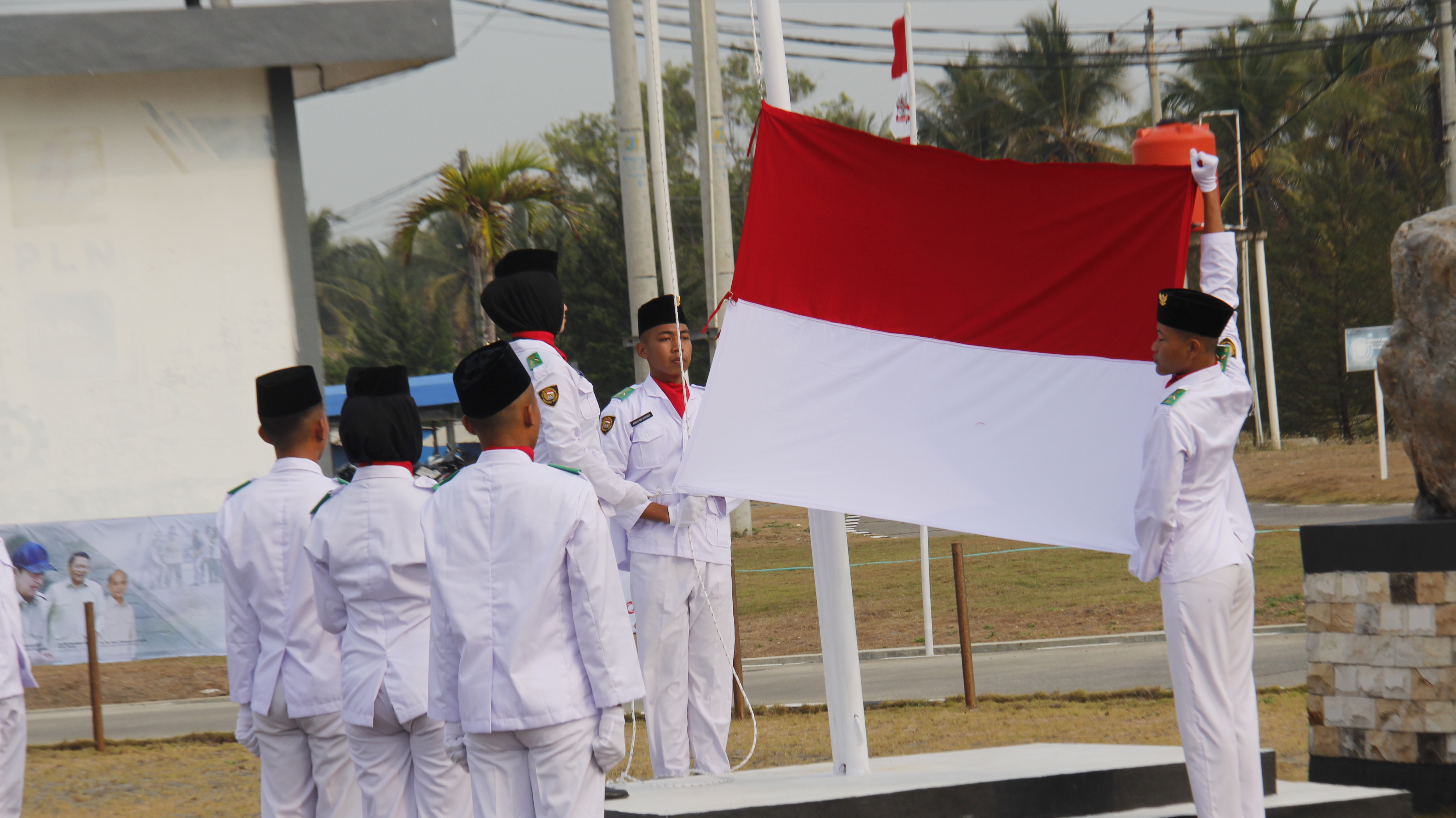 Upacara Peringatan HUT ke-81 Republik Indonesia di Tambak BUBK Kebumen, Jawa Tengah