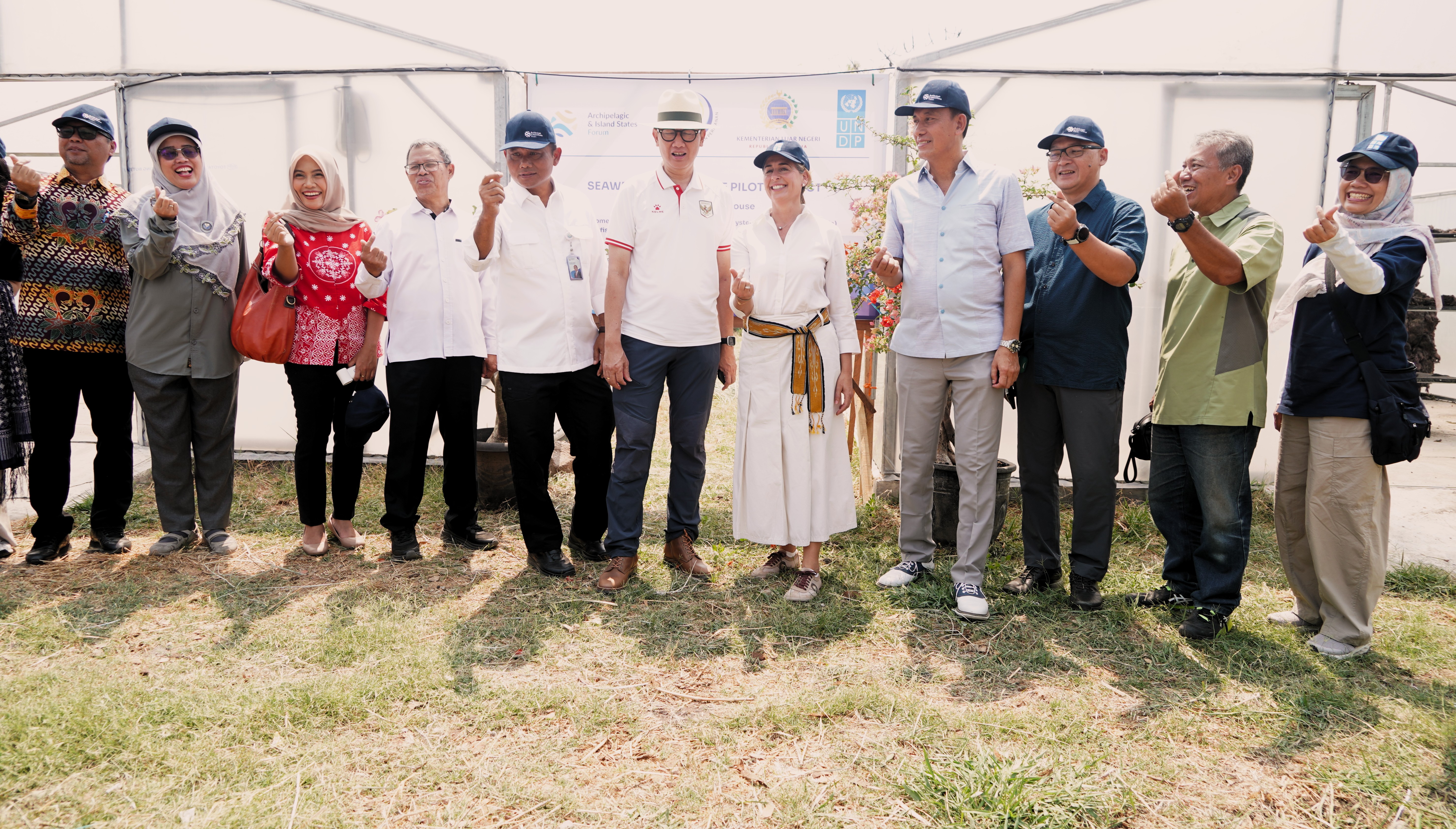 Kunjungan kerja bersama UNDP ke Budi Daya Rumput Laut Gracilaria di Sidoarjo